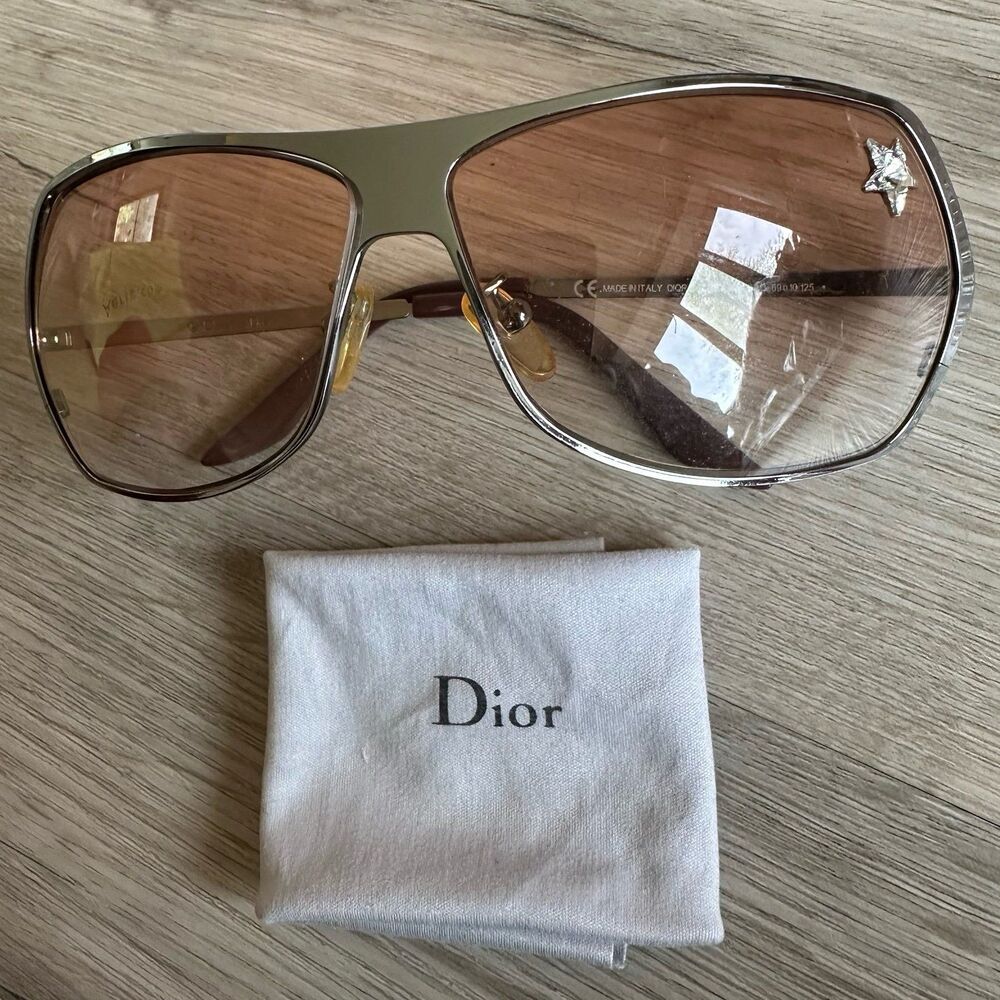 Vintage Y2K Christian Dior Secret 2 Sunglasses 6LBAD with Lens Cloth